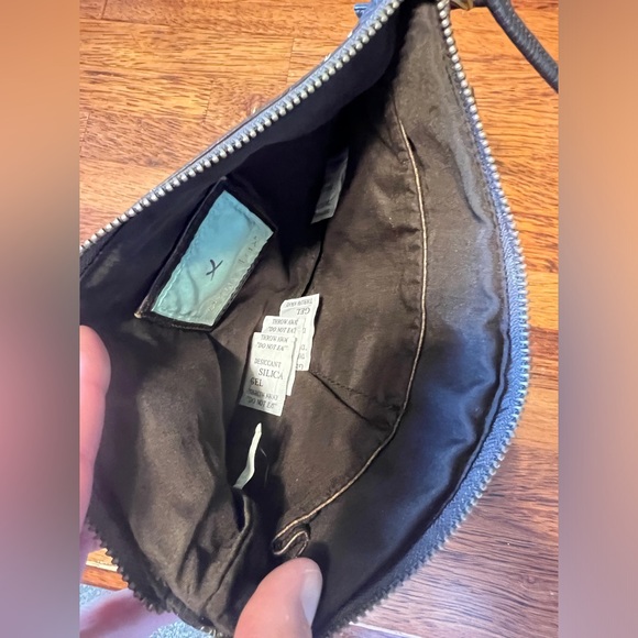 New deux lux Brown Vegan Leather Pouch Bag - Picture 2 of 4